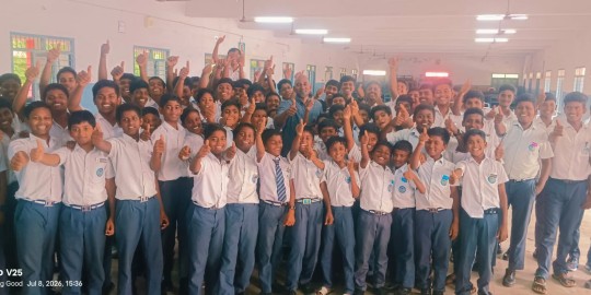 Leadership Skills training programme for 67 student leaders at Dominic Savio MHSS, Tirupattur.